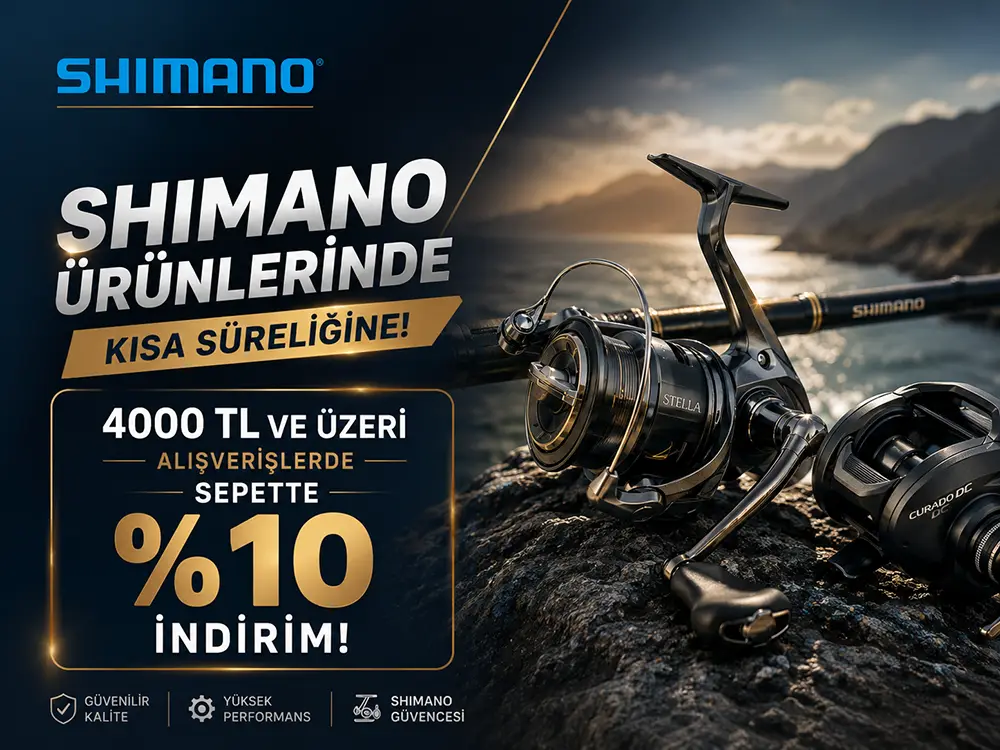 Shimano Markalı Ürünlerden 4000₺ Ve Üzeri Alışverişe %10 İndirim   