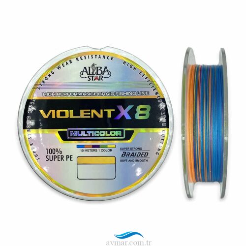 Albastar Violent 8x Pe 300m Multicolor Örgü İp Misina