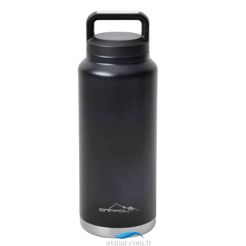 Campout Çift Katmanlı Yemek ve Buz Termosu 1000ml Siyah - 4