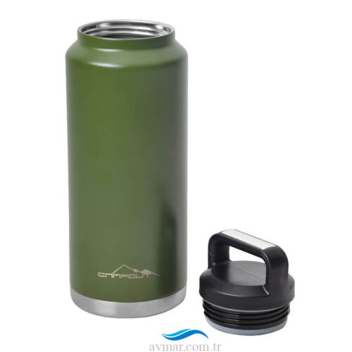 Campout Çift Katmanlı Yemek ve Buz Termosu 1000ml Yeşil (1)