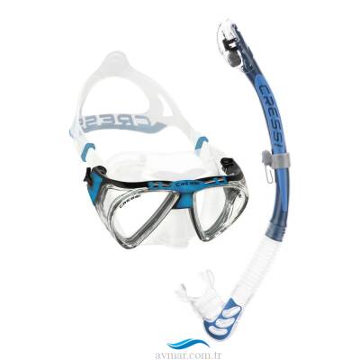 Cressi Penta - Alpha Maske Şnorkel Set Clear-Blue - 1