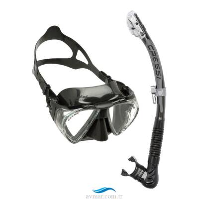 Cressi Penta - Alpha Maske Şnorkel Set Black - 1