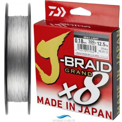 Daiwa J-Braid Grand 8B 270m Grey İp Misina - 1