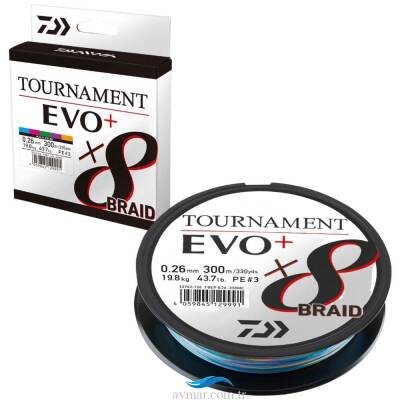 Daiwa New Tournament X8 Evo+ 300m Multicolor İp Misina - 1