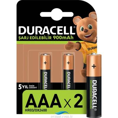 Duracell Şarj Edilebilir AAA 1.2V 900 mAh Kalem Pil 2li - 1