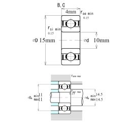 Ezo 6700H ZZ Minyatür Rulman 10x15x4 - 3