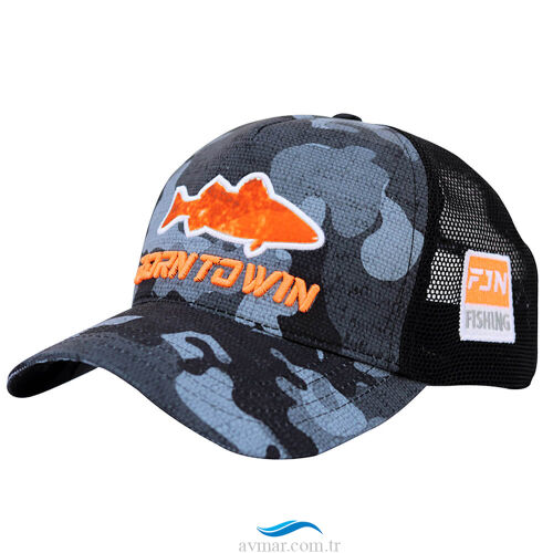 Fujin Black Camo Fish Balıkçı Şapkası