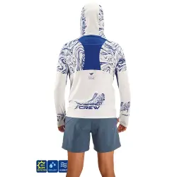 Fujin Pro Angler S26 Buff Hoodie Izohips White Blue - 3