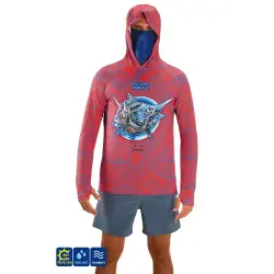 Fujin Rolla S26 Buff Hoodie Swordfish Red - 2