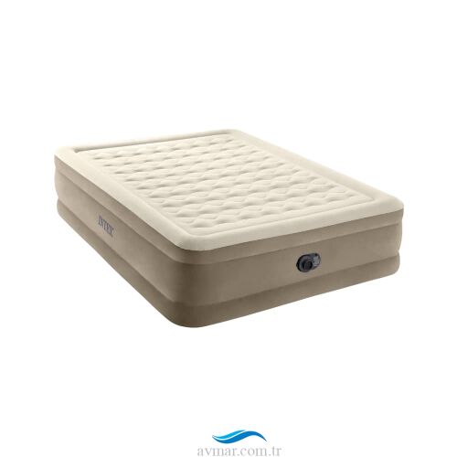 Intex Elektrikli Queen Ultra Plush Fiber-Tech Yatak 152x203x46cm