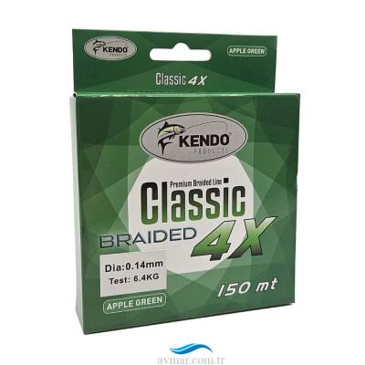 Kendo Classic 4X 150m Apple Green Örgü İp Misina - 1