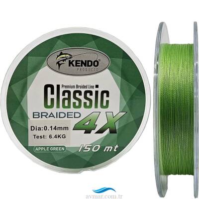 Kendo Classic 4X 150m Apple Green Örgü İp Misina - 2