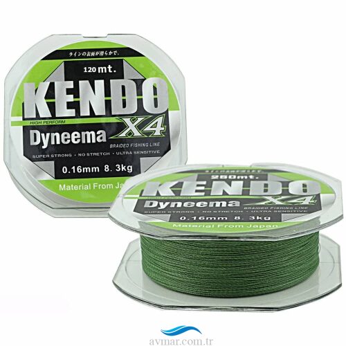 Kendo Dynema 4 Örgü Green 120m Örgü İp Misina
