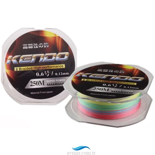 Kendo Dynema 8 Örgü Multicolor 120m Örgü İp Misina