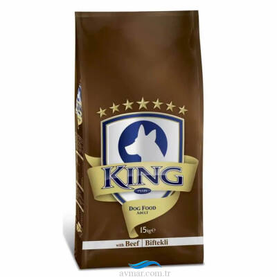 King Köpek Maması Biftekli 15kg - 1