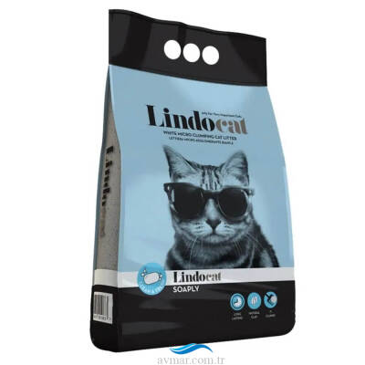 Lindocat 5Lt İnce Taneli Kedi Kumu Sabun Kokulu - 1