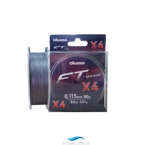 Okuma Ft-X4 Braid Line Grey 150m Örgü İp Misina
