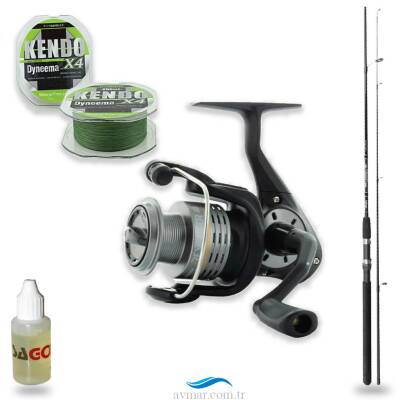 Okuma Revenger 40+Okuma G-force 270+Kendo İp Misina Spin Seti - 1