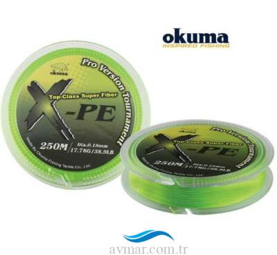 Okuma X-PE Dynema 8 Örgü 250m Green İp Misina - 1