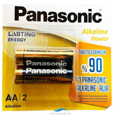 Panasonic Alkalin Power AA Kalem Pil 2 Li Paket - 1