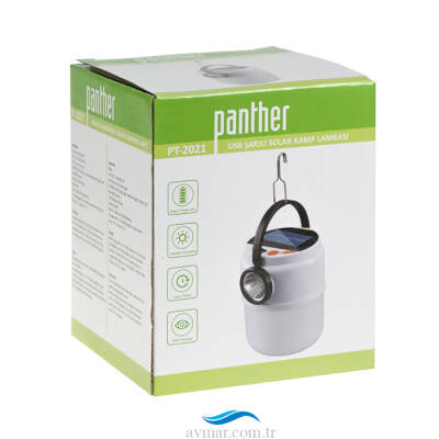 Panther PT-2021 Usb Şarjlı Solar Kamp Lambası - 3