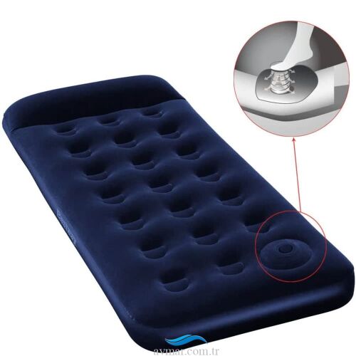 Bestway Pavillo 67224 Twin 188x99x28cm Pompalı Mavi Şişme Yatak (1)