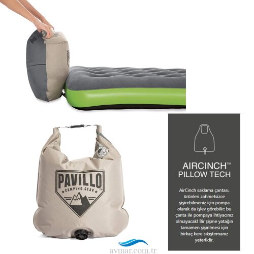 Pavillo 67619 Roll & Relax Twin 188x99x22cm Şişme Yatak (1)