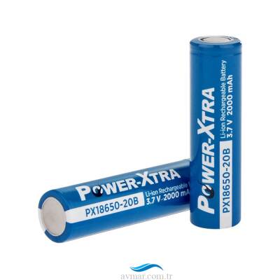 Power-Xtra PX18650-20B 3.7V 2000mAh Li-ion Şarjlı Pil - 1