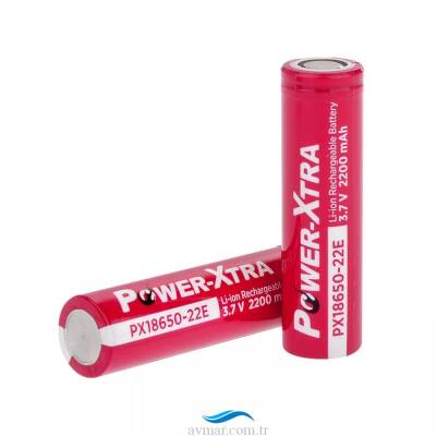 Power-Xtra PX18650-22E 3.7V 2200mAh Li-ion Şarjlı Pil - 1