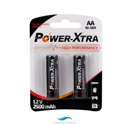 Power-Xtra Şarj Edilebilir AA 1.2V 2500mAh Kalem Pil 2li - 1