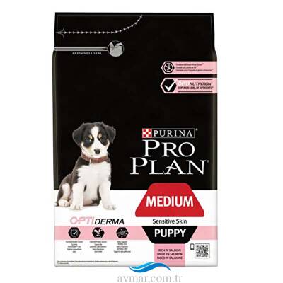 Proplan Puppy Medium Sensitive Somonlu Yavru Köpek Maması 3kg - 1