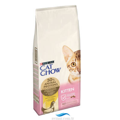 Purina Cat Chow Kitten Tavuklu Yavru Kedi Maması 15kg - 1