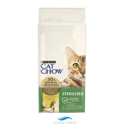 Purina Cat Chow Sterilised Kısırlaştırılmış Tavuklu Kedi Maması 15kg - 1