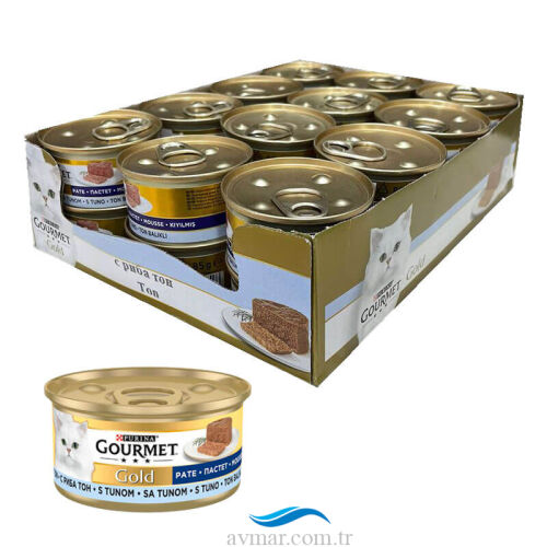 Purina Gourmet Gold Kıyılmış Ton Balıklı 24 Adet Yaş Mama 85gr