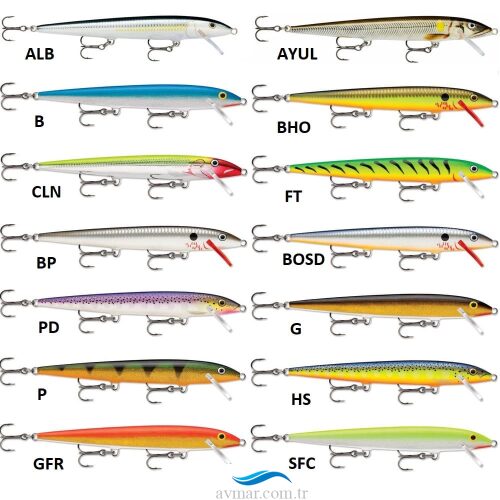 Rapala Original Floating 18cm 21gr Sahte Balık