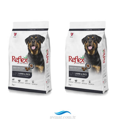 Reflex Kuzu Etli Yetişkin Köpek Maması 3kg+3kg - 1