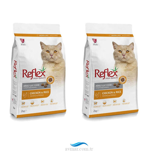 Reflex Tavuklu Yetişkin Kedi Maması 2Kg+2kg