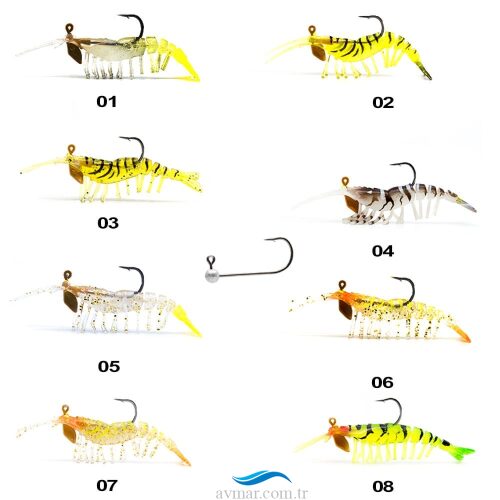 Remixon Ayu Shrimp 7.5cm 7.2gr Silikon Karides (1)