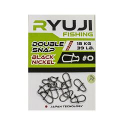 Ryuji Double Snap Black Nickel Klips 10 Adet - 1