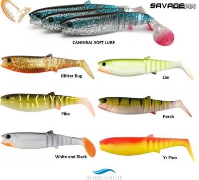 Savage Gear LB Cannibal 10cm 9g Bulk Box Silikon Yem - 1