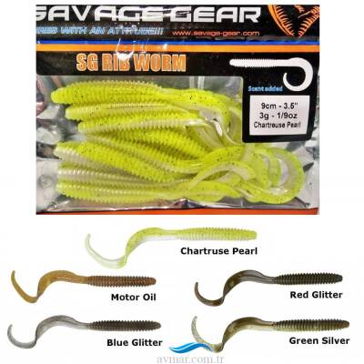 Savage Gear LB Rib Worm 9cm Suni Yem - 1