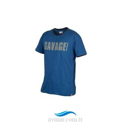 Savage Gear Simply Savage Tee Blue T-Shirt - 1