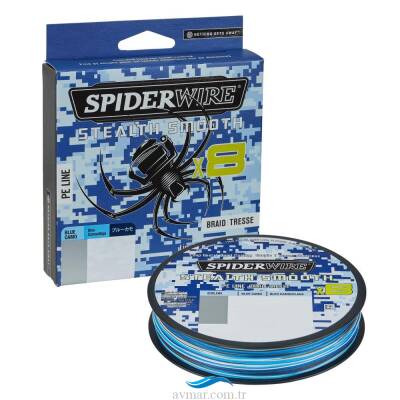 SpiderWire Stealth Smooth8 x8 Pe Braid 150m Blue Camo İp Misina - 1