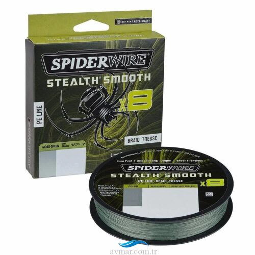 SpiderWire Stealth Smooth X8 Pe Braid 300m Moss Green İp Misina