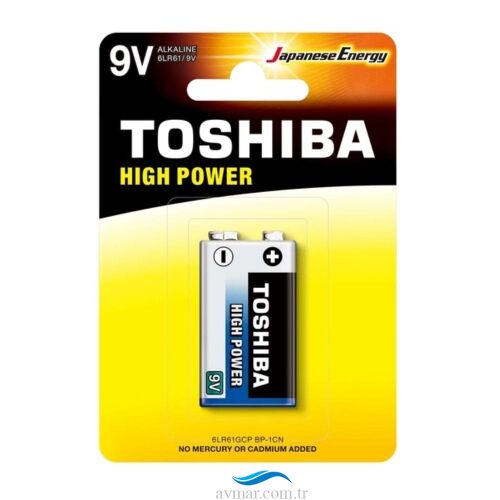 Toshiba 6LR61 High Power Alkalin 9V Pil 1li