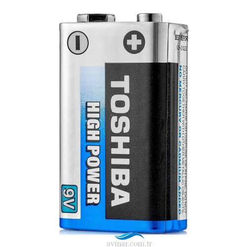 Toshiba 6LR61 High Power Alkalin 9V Pil 1li (1)