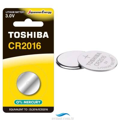 Toshiba CR2016 3V Lithium Düğme Pil 1li - 1