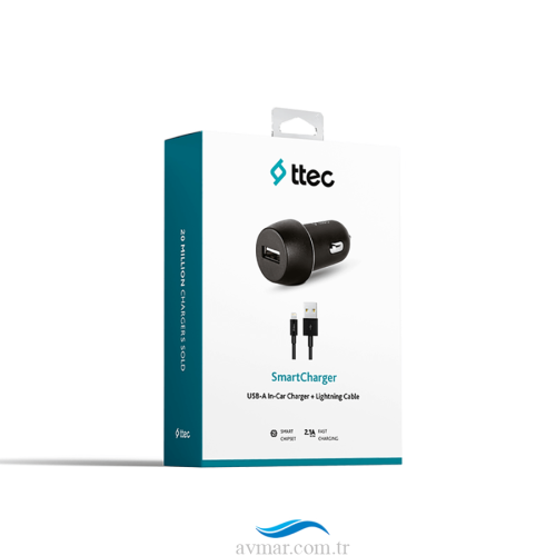 Ttec 2.1A Araç Şarj Cihazı+ Ligthing Kablolu  2CKS20LS