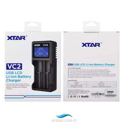 Xtar VC2 Lcd Ekranlı Li-ion Pil Şarj Cihazı 2li - 3