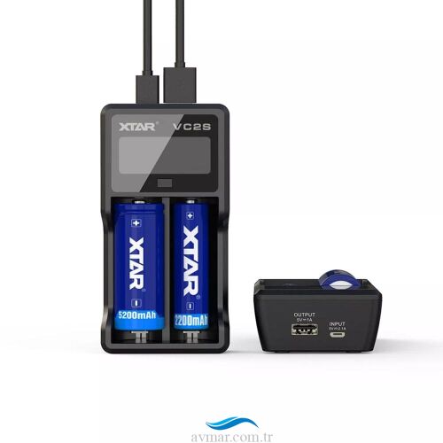Xtar VC2S Lcd Ekranlı Li-ion/Ni-Mh/Ni-Cd Pil Şarj Cihazı 2li